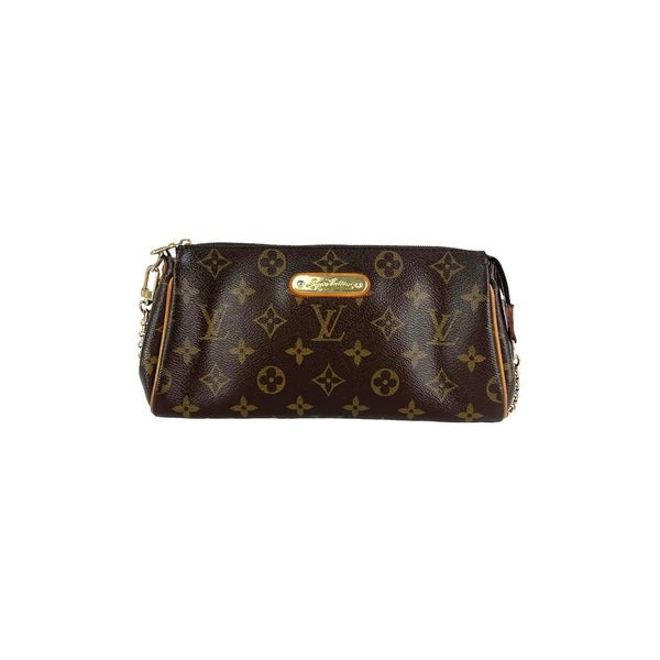 Eva leather clutch bag Louis Vuitton Camel in Leather - 34285117