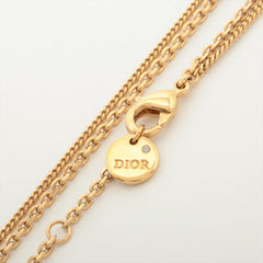 Christian Dior Star Rhinestone CD Gold Necklace Costume Jewellery