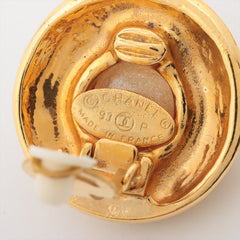 Chanel Gold Pearl Clip On Earrings Costume Jewellery Chanel Gold Pearl Clip On Earrings Costume Jewellery