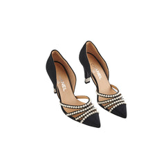 Chanel Pearl Heels Size 36 Black Chanel Pearl Heels Size 36 Black