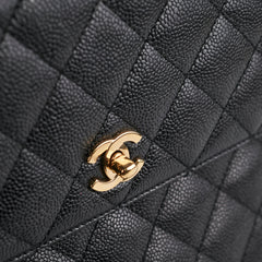 Chanel Vintage Large Kelly Caviar Black