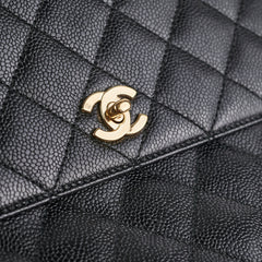 Chanel Vintage Large Kelly Caviar Black