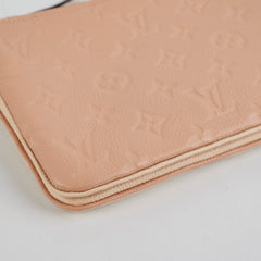 Louis Vuitton Double Zip Pochette Beige/Cream Louis Vuitton Double Zip Pochette Beige/Cream