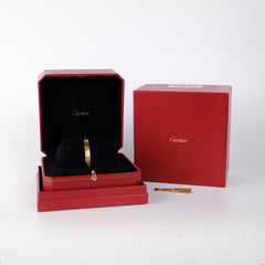 Cartier Love Rose Gold Size 17 Bracelet Cartier Love Rose Gold Size 17 Bracelet