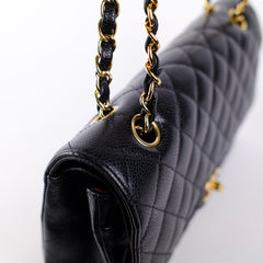 Chanel Medium M/L Caviar Classic Flap Black 23 series Chanel Medium M/L Caviar Classic Flap Black 23 series