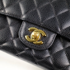 Chanel Medium M/L Caviar Classic Flap Black 23 series Chanel Medium M/L Caviar Classic Flap Black 23 series