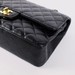 Chanel Medium M/L Caviar Classic Flap Black 23 series Chanel Medium M/L Caviar Classic Flap Black 23 series