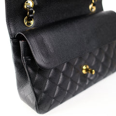 Chanel Medium M/L Caviar Classic Flap Black 23 series Chanel Medium M/L Caviar Classic Flap Black 23 series