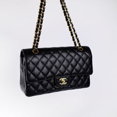 Chanel Medium M/L Caviar Classic Flap Black 23 series Chanel Medium M/L Caviar Classic Flap Black 23 series