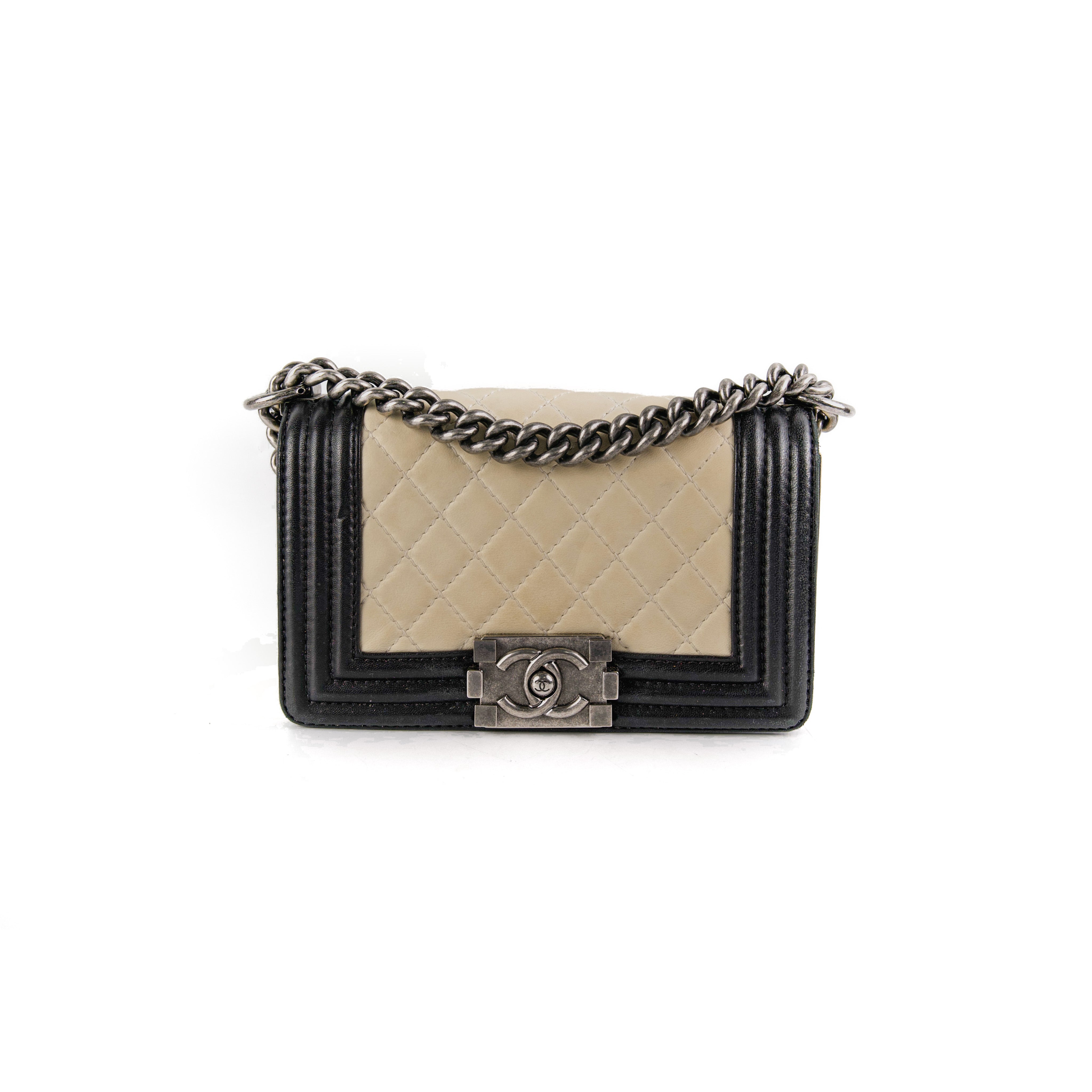 Chanel Small Boy Cream Black Lambskin – THE PURSE AFFAIR
