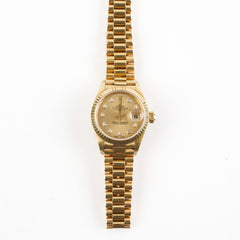 Rolex Datejust Gold 26mm Solid Yellow Gold Diamonds Watch