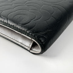 Chanel Yen Camelia Wallet Black Chanel Yen Camelia Wallet Black
