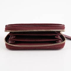 Chanel Zip Compact Wallet Burgundy (Microchip) Chanel Zip Compact Wallet Burgundy (Microchip)