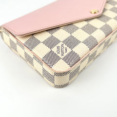 Louis Vuitton Felicie Pochette Damier Azur Pink Louis Vuitton Felicie Pochette Damier Azur Pink