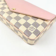 Louis Vuitton Felicie Pochette Damier Azur Pink Louis Vuitton Felicie Pochette Damier Azur Pink