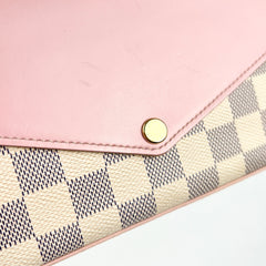 Louis Vuitton Felicie Pochette Damier Azur Pink Louis Vuitton Felicie Pochette Damier Azur Pink