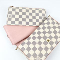 Louis Vuitton Felicie Pochette Damier Azur Pink Louis Vuitton Felicie Pochette Damier Azur Pink