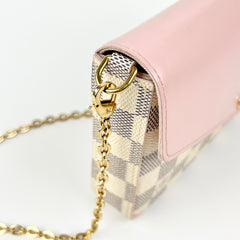 Louis Vuitton Felicie Pochette Damier Azur Pink Louis Vuitton Felicie Pochette Damier Azur Pink
