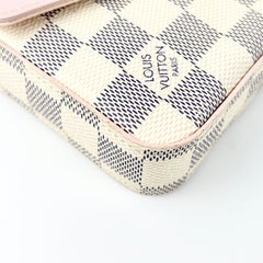 Louis Vuitton Felicie Pochette Damier Azur Pink Louis Vuitton Felicie Pochette Damier Azur Pink