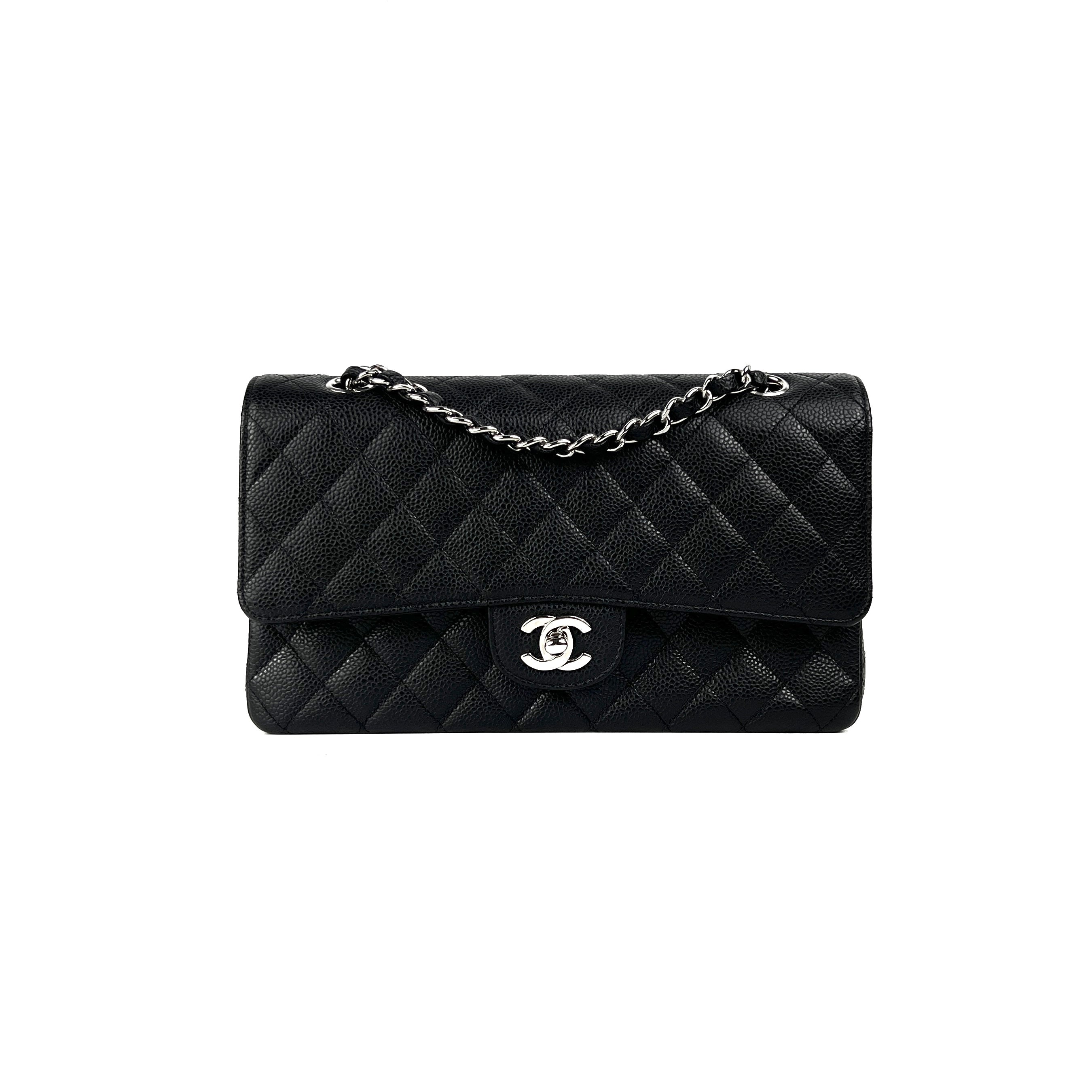 Chanel Classic Flap Medium/Large M/L Caviar Black Series 11