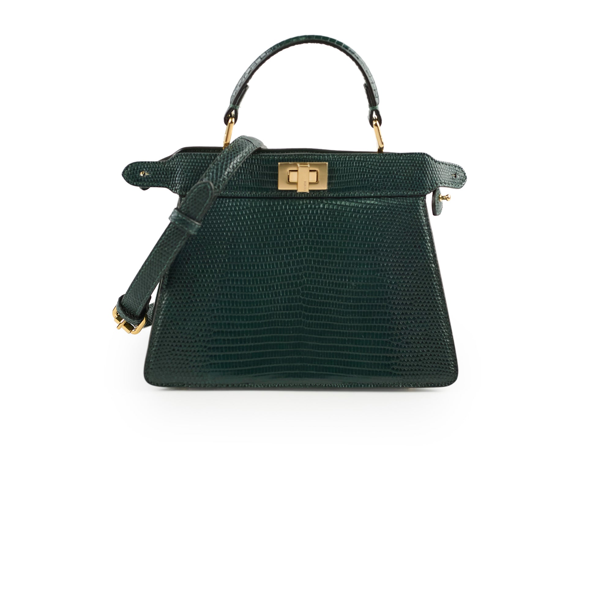 Fendi Petite Peekaboo Lizard Green – THE PURSE AFFAIR