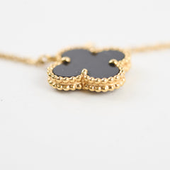 Van Cleef & Arpels Vintage Alhambra Onyx Necklace ` Van Cleef & Arpels Vintage Alhambra Onyx Necklace `