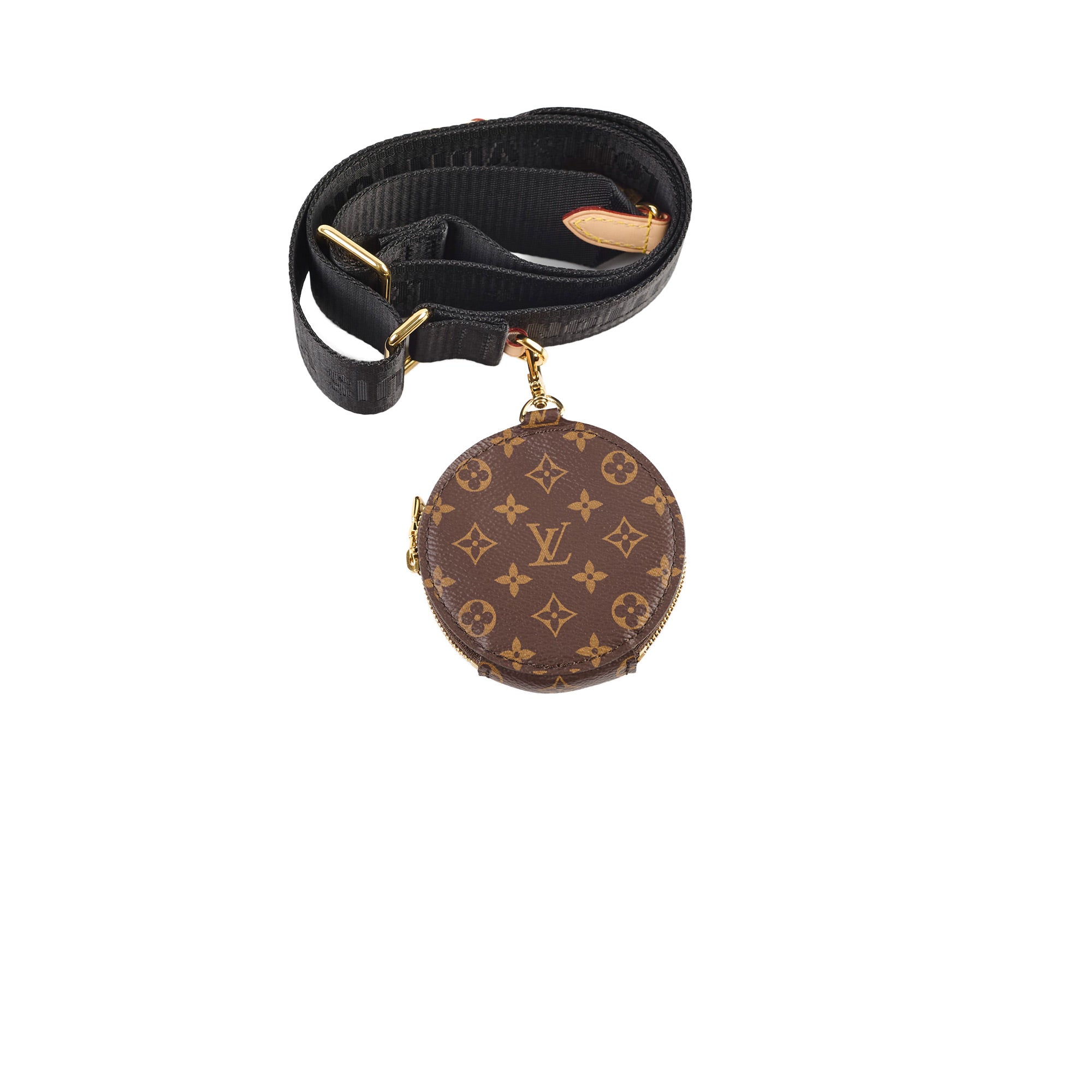 Louis Vuitton Canvas Strap With Coin Purse Monogram Black – THE