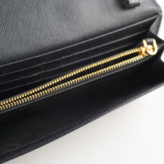 Prada Saffiano Wallet On Chain Black Prada Saffiano Wallet On Chain Black