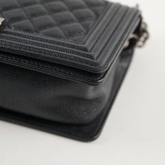 Chanel Old Medium Caviar Boy Black Chanel Old Medium Caviar Boy Black