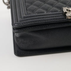 Chanel Old Medium Caviar Boy Black Chanel Old Medium Caviar Boy Black
