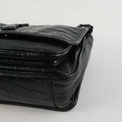 Saint Laurent Niki Baby Croc Embossed Shoulder Bag Saint Laurent Niki Baby Croc Embossed Shoulder Bag