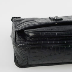 Saint Laurent Niki Baby Croc Embossed Shoulder Bag Saint Laurent Niki Baby Croc Embossed Shoulder Bag
