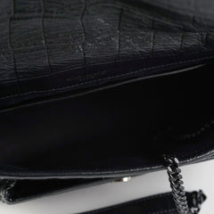 Saint Laurent Niki Baby Croc Embossed Shoulder Bag Saint Laurent Niki Baby Croc Embossed Shoulder Bag