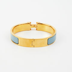 Hermes Clic H Bracelet PM Blue Hermes Clic H Bracelet PM Blue