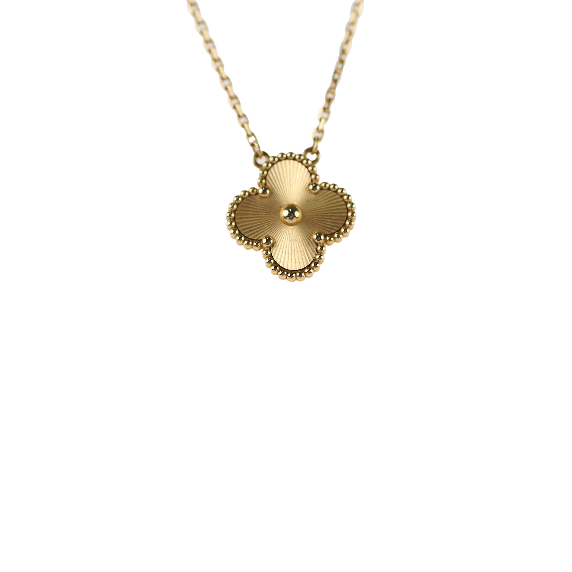 Van Cleef Arpels Vintage Alhambra Guilloche Necklace 2023 – THE