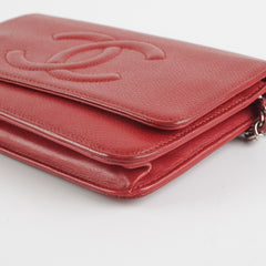 Chanel Wallet On Chain (WOC) Red Chanel Wallet On Chain (WOC) Red