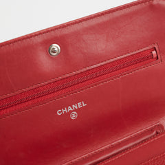 Chanel Wallet On Chain (WOC) Red Chanel Wallet On Chain (WOC) Red