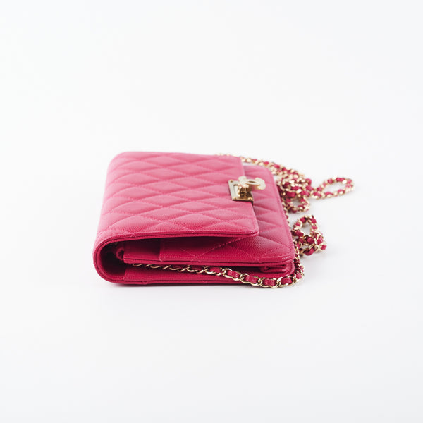 Chanel Caviar Wallet on Chain Pink THE PURSE AFFAIR