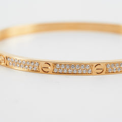 Cartier Love Bangle Pave Diamonds Yellow Gold (Size 17) Cartier Love Bangle Pave Diamonds Yellow Gold (Size 17)