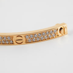 Cartier Love Bangle Pave Diamonds Yellow Gold (Size 17) Cartier Love Bangle Pave Diamonds Yellow Gold (Size 17)