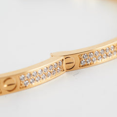 Cartier Love Bangle Pave Diamonds Yellow Gold (Size 17) Cartier Love Bangle Pave Diamonds Yellow Gold (Size 17)