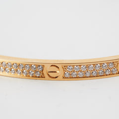 Cartier Love Bangle Pave Diamonds Yellow Gold (Size 17) Cartier Love Bangle Pave Diamonds Yellow Gold (Size 17)