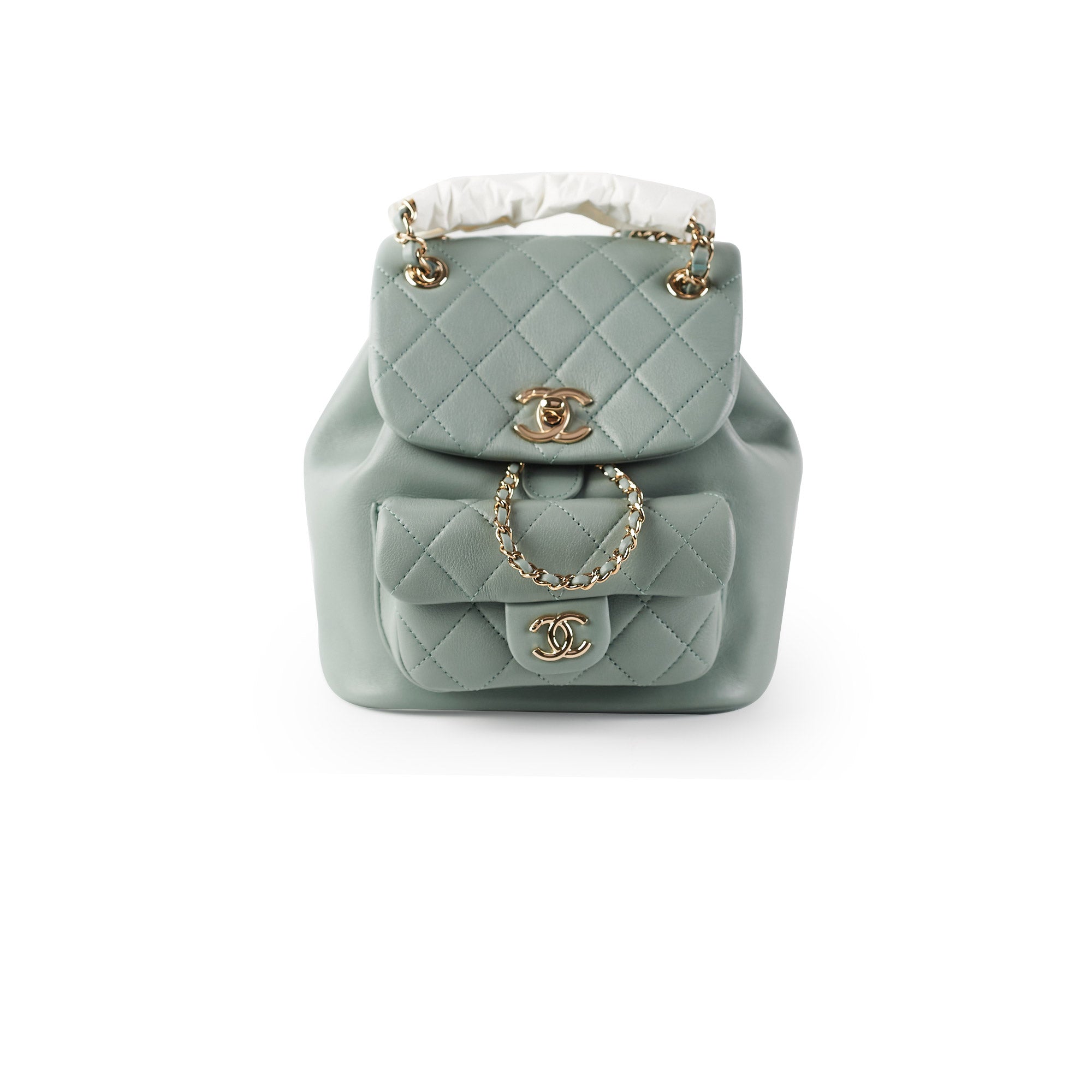 chanel mini duma backpack Chanel Mini Duma Backpack Grey/Blue (Microchip)