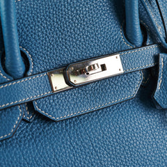 Hermes Birkin 35 Blue Jean Togo Stamp O Square (2011) Hermes Birkin 35 Blue Jean Togo Stamp O Square (2011)