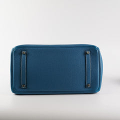 Hermes Birkin 35 Blue Jean Togo Stamp O Square (2011) Hermes Birkin 35 Blue Jean Togo Stamp O Square (2011)