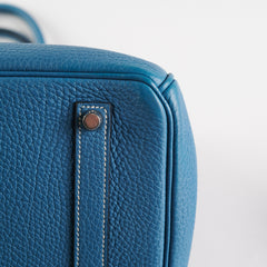 Hermes Birkin 35 Blue Jean Togo Stamp O Square (2011) Hermes Birkin 35 Blue Jean Togo Stamp O Square (2011)