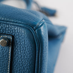 Hermes Birkin 35 Blue Jean Togo Stamp O Square (2011) Hermes Birkin 35 Blue Jean Togo Stamp O Square (2011)