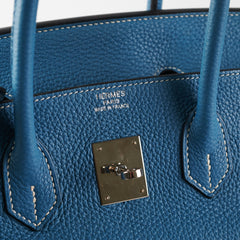 Hermes Birkin 35 Blue Jean Togo Stamp O Square (2011) Hermes Birkin 35 Blue Jean Togo Stamp O Square (2011)