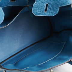 Hermes Birkin 35 Blue Jean Togo Stamp O Square (2011) Hermes Birkin 35 Blue Jean Togo Stamp O Square (2011)