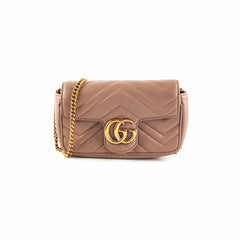 Gucci GG Supermini Marmont Matelasse Dusty Pink Gucci GG Supermini Marmont Matelasse Dusty Pink